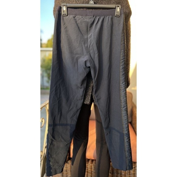 Zadig & Voltaire Paula Side Band Pants Size 26x27 Modern Edgy Pants Black Blue - Picture 2 of 5